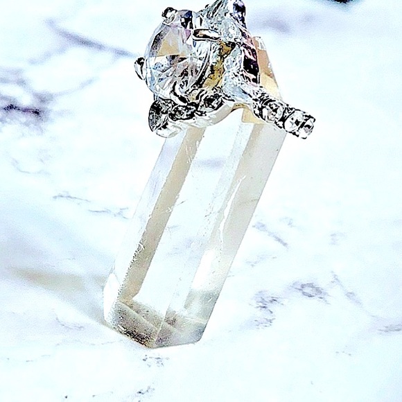 Women's Engagement Wedding Ring Large Halo Solitaire Nwt - Picture 4 of 9